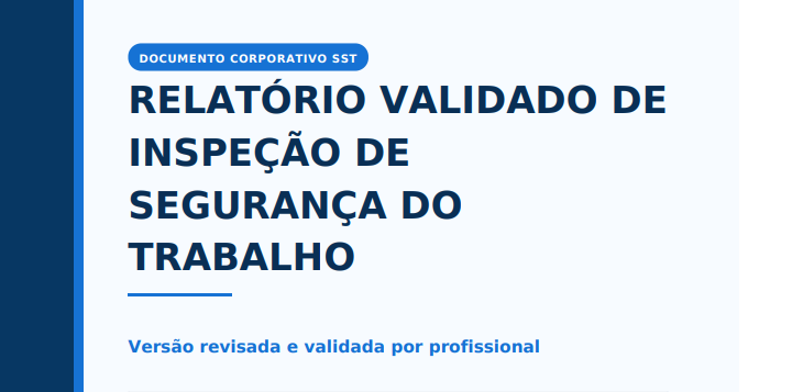 Prévia do exemplo de Relatório de Inspeção IA
